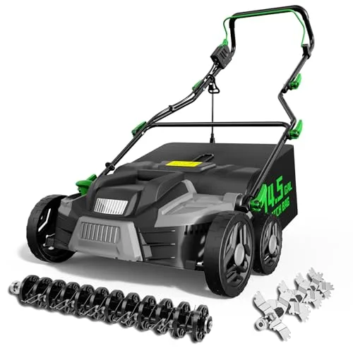 TIECTOWN 16-Inch Electric Dethatcher & Scarifier